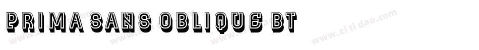 Prima Sans Oblique BT字体转换